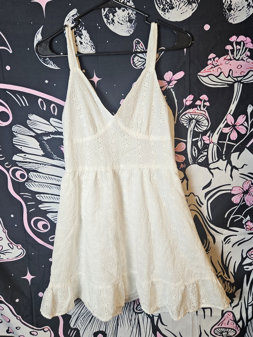 Small White Dress. Spaghetti Strap Sundress